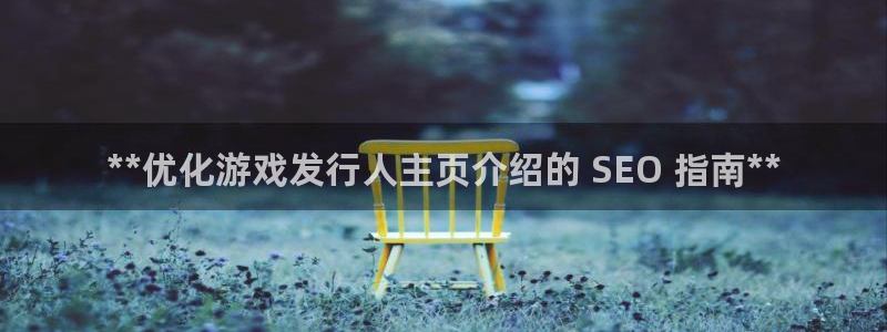 蓝狮在线游戏平台高奖金玩法：**优化游戏发行人主页介绍的 SEO 指南**