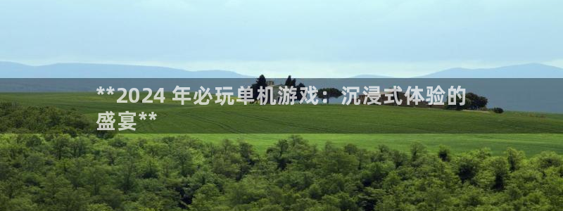 蓝狮在线登录注册账号：**2024 年必玩单机游戏：沉浸式体验的
盛宴**