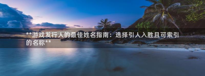 蓝狮衣服怎么样：**游戏发行人的最佳姓名指南：选择引人入胜且可索引
的名称**